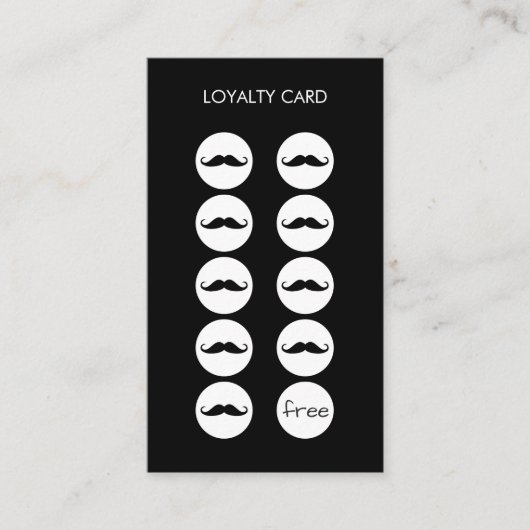 Barber Shop Loyalty Punch Card (Voorkant)