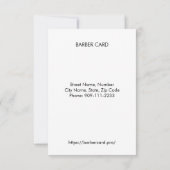 Barber Shop Loyalty Punch Card Bedankkaart (Achterkant)