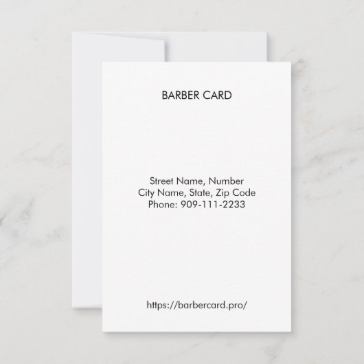 Barber Shop Loyalty Punch Card Bedankkaart (Achterkant)