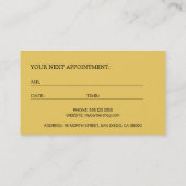 Barber shop luxe logo afspraak sjabloon afsprakenkaartje (Achterkant)