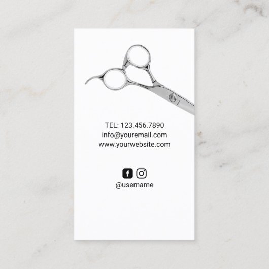 Barber Shop Master Barber Professional Barbershop Visitekaartje (Achterkant)