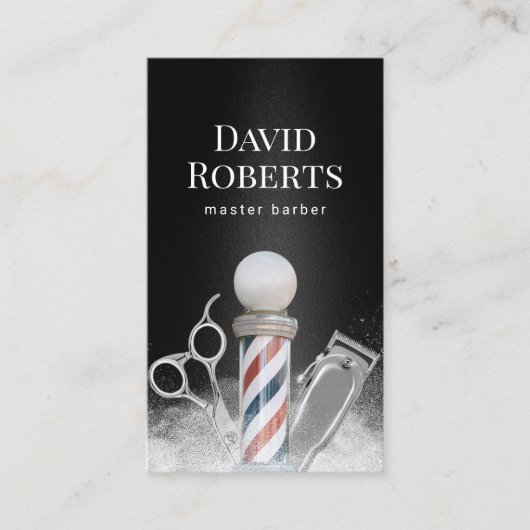 Barber Shop Master Barber Professional Barbershop Visitekaartje (Voorkant)