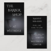 Barber Shop met recht Afbeelding in donkergrijs Visitekaartje (Voorkant / Achterkant)