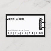 Barber Shop Minimalist Hair Loyalty Punch (Voorkant)