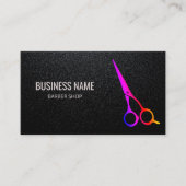 Barber Shop Moderne Kleurrijke Schaar Haarstylist Visitekaartje (Voorkant)