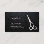 Barber Shop Moderne Witte Schaar Haarstylist Visitekaartje (Achterkant)