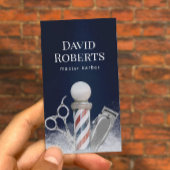 Barber Shop Navy Blue Professional Barbershop Visitekaartje