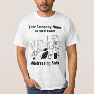 Barber Shop of Hairdressing Salon Cartoon T-shirt