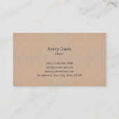 Barber Shop Old School Barber Razor CUSTOM Visitekaartje (Achterkant)