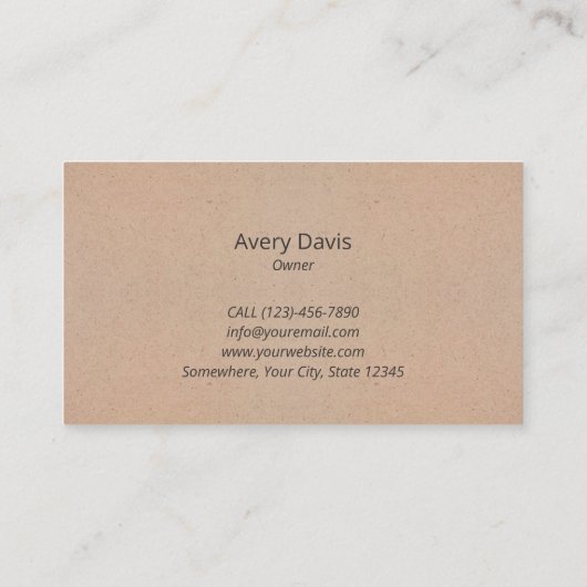 Barber Shop Old School Barber Razor CUSTOM Visitekaartje (Achterkant)