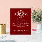 Barber shop openingstijden custom acryl bord (Huwelijk)