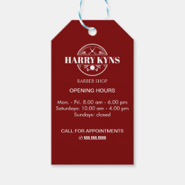 Barber shop openingstijden custom cadeaulabel