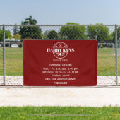 Barber shop openingstijden custom spandoek (Insitu)