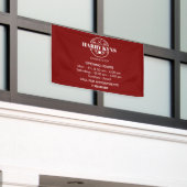 Barber shop openingstijden custom spandoek (Buitenkant Gebouw)