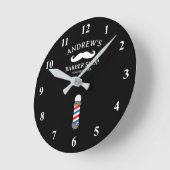 Barber shop paal wandklok voor herenkapsalon (Hoek)