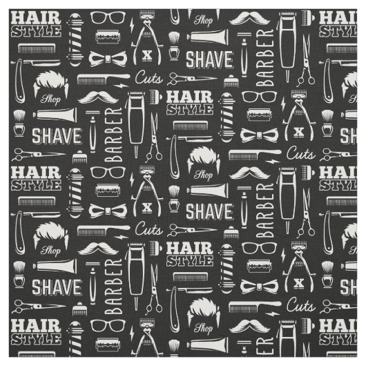 Barber Shop Patroon Stof (Swatch)