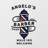 Barber Shop Personaliseren Barber Pole aanpassen Raamsticker (Vel)