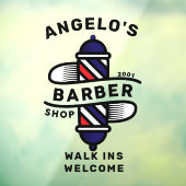 Barber Shop Personaliseren Barber Pole aanpassen Raamsticker (Vel 3)