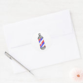 Barber Shop Pole Classic Round Sticker (Envelop)