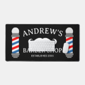 Barber shop pole desk mat voor herenkapsalon (Keyboard & Muis)
