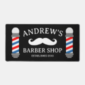 Barber shop pole desk mat voor herenkapsalon (Voorkant)