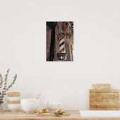 Barber Shop Pole Foto Poster (Keuken)