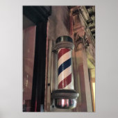 Barber Shop Pole Foto Poster (Voorkant)
