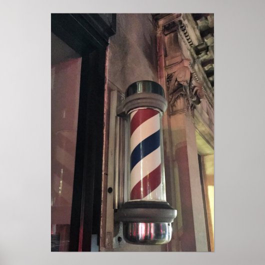 Barber Shop Pole Foto Poster (Voorkant)