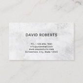 Barber Shop Pole Logo Modern Hout Stylist Visitekaartje (Achterkant)