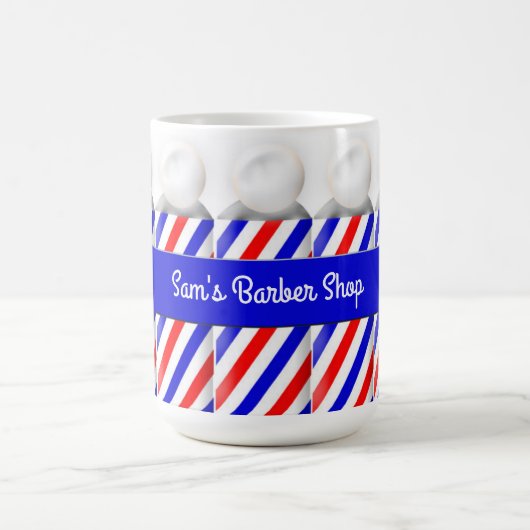 Barber Shop Pole Mok - Personaliseer Jouw naam (Center)