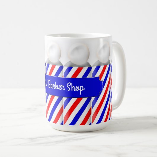 Barber Shop Pole Mok - Personaliseer Jouw naam (Voorkant rechts)