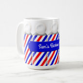 Barber Shop Pole Mok - Personaliseer Jouw naam (Voorkant links)