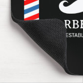 Barber shop pole muismat voor herenkapsalon (Hoek)