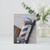 Barber Shop Pole Post Card Briefkaart (Staand voorkant)