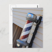 Barber Shop Pole Post Card Briefkaart (Voorkant / Achterkant)