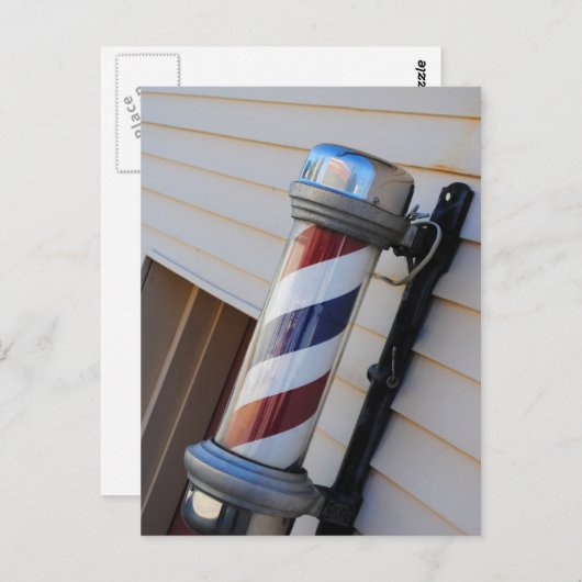 Barber Shop Pole Post Card Briefkaart (Voorkant / Achterkant)