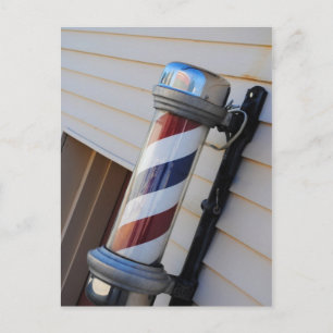 Barber Shop Pole Post Card Briefkaart