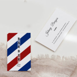 Barber Shop Pole Professional Modern Hairdresser Visitekaartje