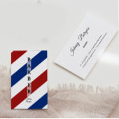 Barber Shop Pole Professional Modern Hairdresser Visitekaartje