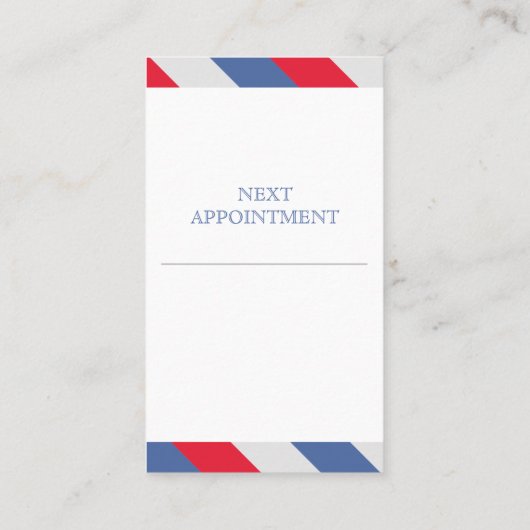 Barber Shop Pole Salon Hairdresser Visitekaartjes (Achterkant)