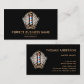 Barber Shop  Pole Salon Logo Professional Visitekaartje (Voorkant / Achterkant)