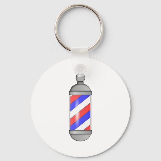Barber Shop Pole Sleutelhanger (Voorkant)