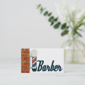 Barber Shop Pole Street Sign Visitekaartje (Staand voorkant)