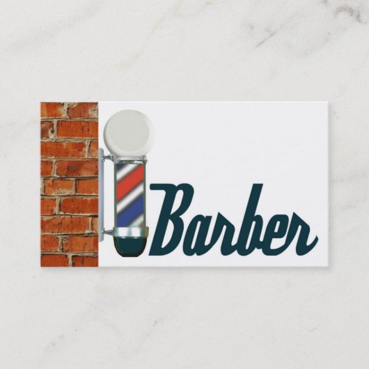 Barber Shop Pole Street Sign Visitekaartje (Voorkant)