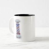 Barber Shop Pole Tweekleurige Koffiemok (Voorkant links)