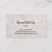  Barber Shop Pole Typografie Hairdresser Visitekaartje (Achterkant)