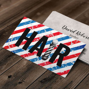  Barber Shop Pole Typografie Hairdresser Visitekaartje