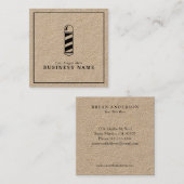 Barber Shop Pole Vierkante Visitekaartje (Voorkant / Achterkant)