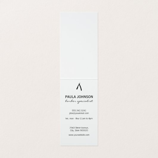 barber shop polen | Haren knipgereedschap Visitekaartje (Binnenkant ongevouwen)