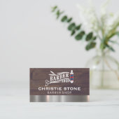 Barber Shop Pool en Schaar Visitekaartje (Staand voorkant)